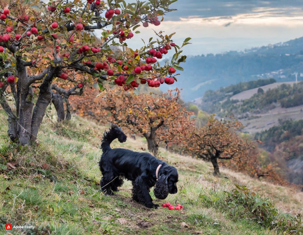 Katie, the English cocker spaniel roaming the mountains of Hartola near the Katie's Abode Homestay trying to rescue the lost puppy