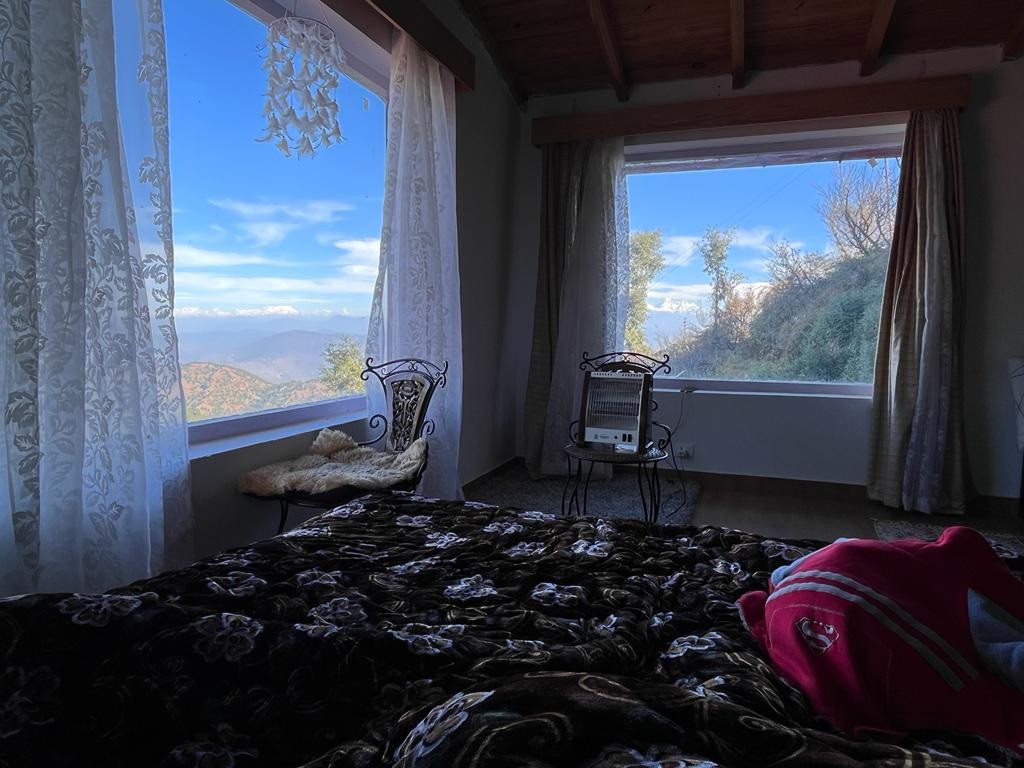 The panaromic view of the Himalayas from the windows of the family room, Padam, of Katie's Abode, Hartola