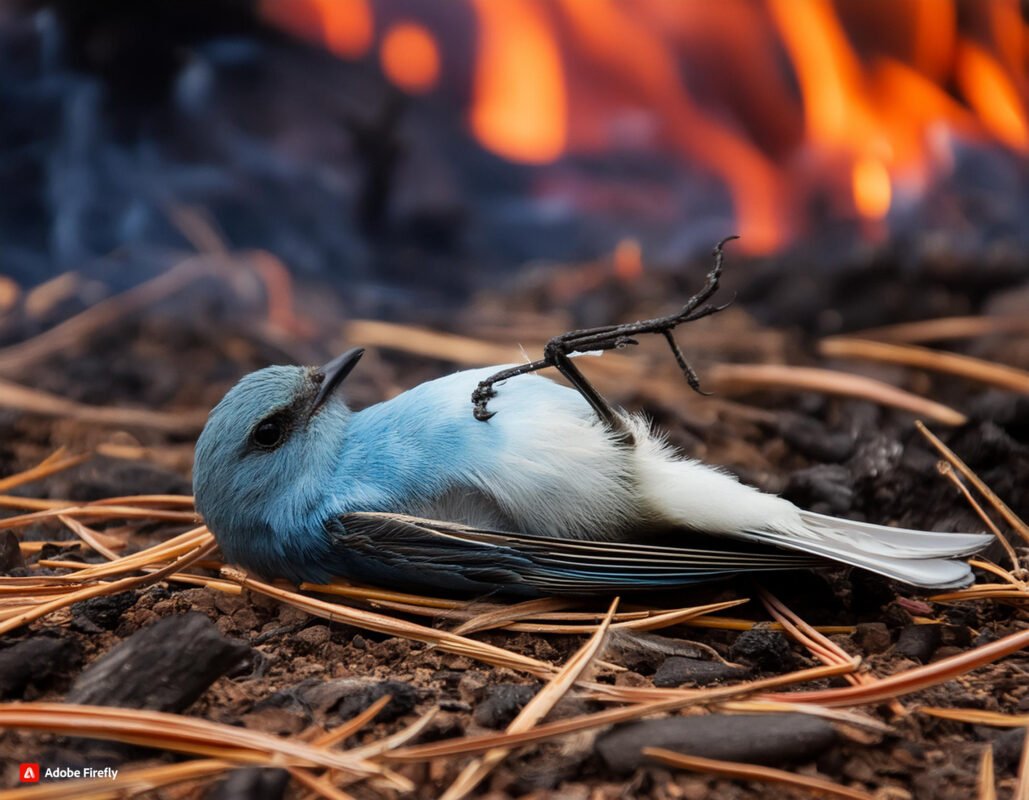 The flycatcher was injured and was unable to move 