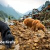 Katie and Chloe at the rescue operation after the cloudburst in Hartola