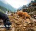 Katie and Chloe at the rescue operation after the cloudburst in Hartola